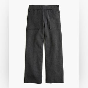 J. Crew Ponte‎ wide-leg crop with patch pockets Dark Grey